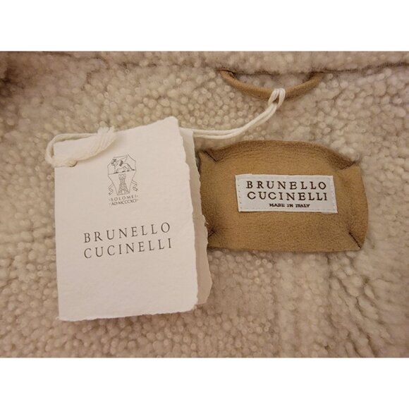 Brunello Cucinelli Shearling Leather Bomber NWT - Picture 7 of 11